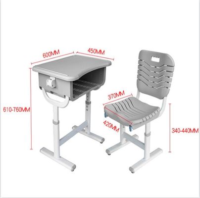 Bambini/Bambini Set di scrivania e sedia in plastica per gli studi scolastici ISO9001 ISO14001 Certificato