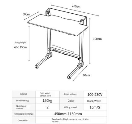 Tavolo da ufficio elevatore elettrico elegante seduta in piedi per un ambiente di lavoro ergonomico