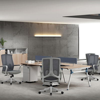 Sedia da ufficio con appoggio fisso per braccio e con design ergonomico in acciaio inossidabile e maglia