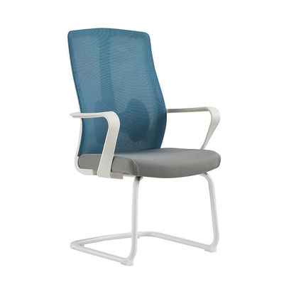 Sedia da ufficio con appoggio fisso per braccio e con design ergonomico in acciaio inossidabile e maglia