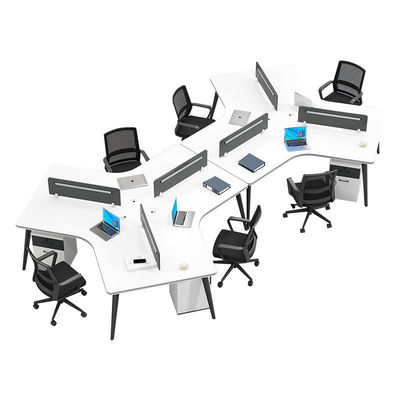 Modern Open Working Area Office Workstations con scrivania personalizzabile e sedili 2 / 4 / 6