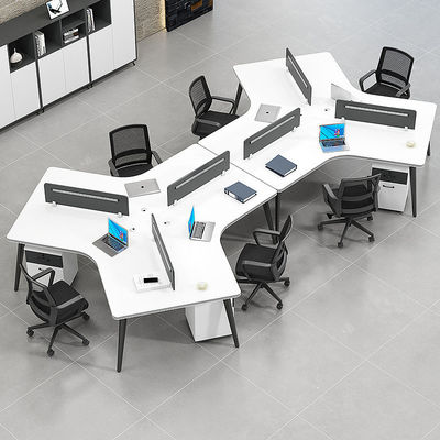 Modern Open Working Area Office Workstations con scrivania personalizzabile e sedili 2 / 4 / 6
