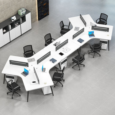 Modern Open Working Area Office Workstations con scrivania personalizzabile e sedili 2 / 4 / 6
