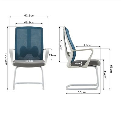 Big Boss Modern Fabric Office Chair con supporto lombare regolabile e base metallica