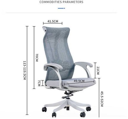 Sedia girevole di lusso Executive Full Mesh con poggia testa per ufficio a casa