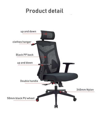 Disegno contemporaneo Poltrona da ufficio con schiena alta Poltrona da ufficio mobili PC per ufficio