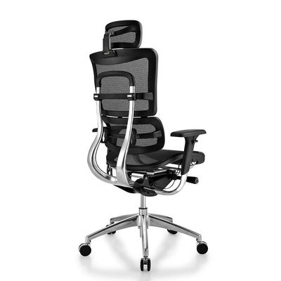 Sedia ergonomica a schiena alta regolabile con base in alluminio per mobili per ufficio
