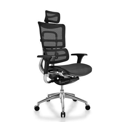 Sedia ergonomica a schiena alta regolabile con base in alluminio per mobili per ufficio