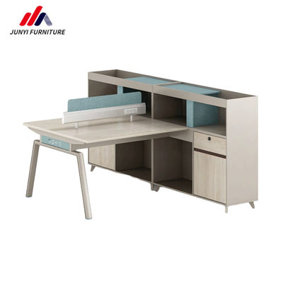PANEL Legno stile moderno ufficio per quattro persone combinazione di scrivania e sedia per postazione di lavoro