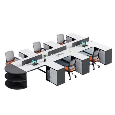 Combinazione di tavolo e sedia per ufficio in alluminio/tessuto/acciaio