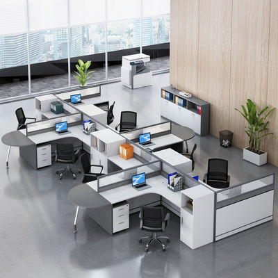 Combinazione di tavolo e sedia per ufficio in alluminio/tessuto/acciaio