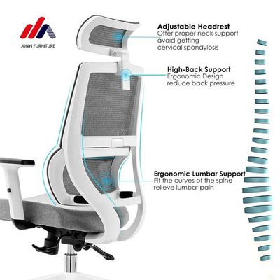 Cattedra da ufficio Taipan leggera con schiena alta telaio in alluminio e design ergonomico