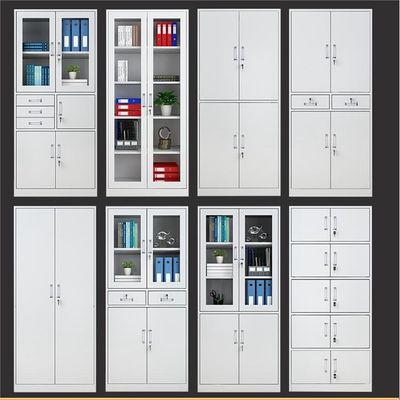 Armadio per archivi per ufficio con struttura di knock down e materiale in acciaio inossidabile