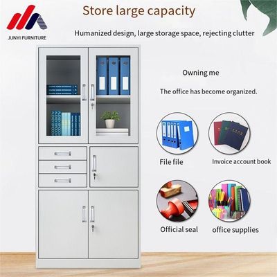 Armadio per archivi per ufficio con struttura di knock down e materiale in acciaio inossidabile
