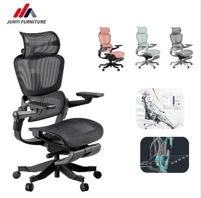 Sedia di ufficio girevole Boss personalizzata con poggiapiedi regolabile e braccio di metallo in alluminio
